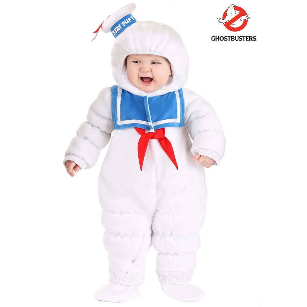 Ghostbusters Stay Puft Marshmallow Man Infant Costume 12-18 Months White Plush